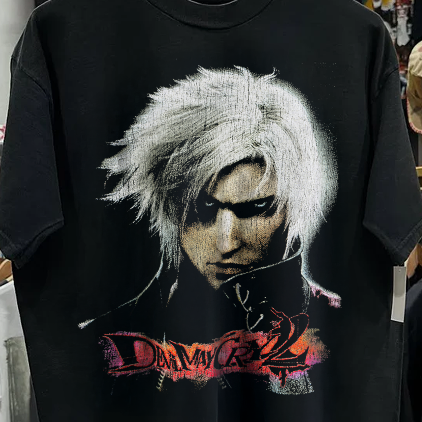 '03 DEVIL MAY CRY 2 PS2 BLACK WASHED T-SHIRT