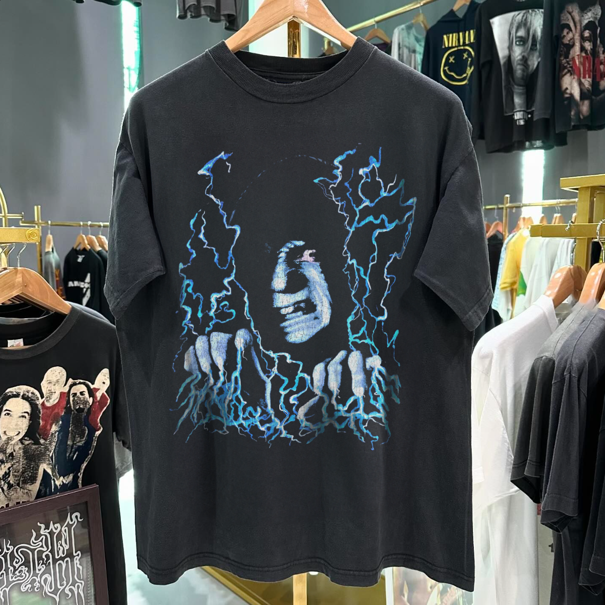 EMPEROR PALPATINE 1996 GRAIL VINTAGE WASHED BLACK T-SHIRT