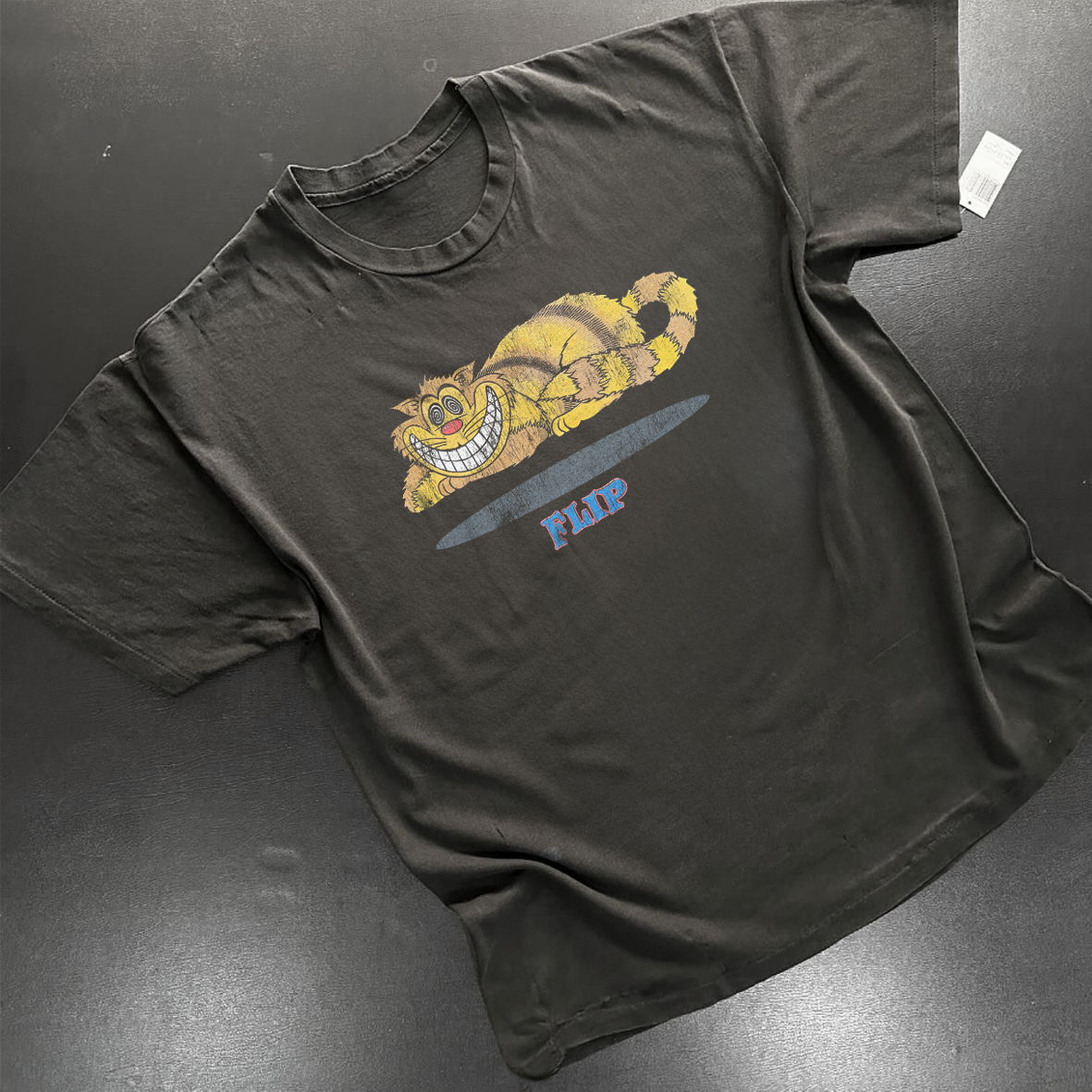 90'S FLIPCAT VINTAGE BLACK WASHED T-SHIRT