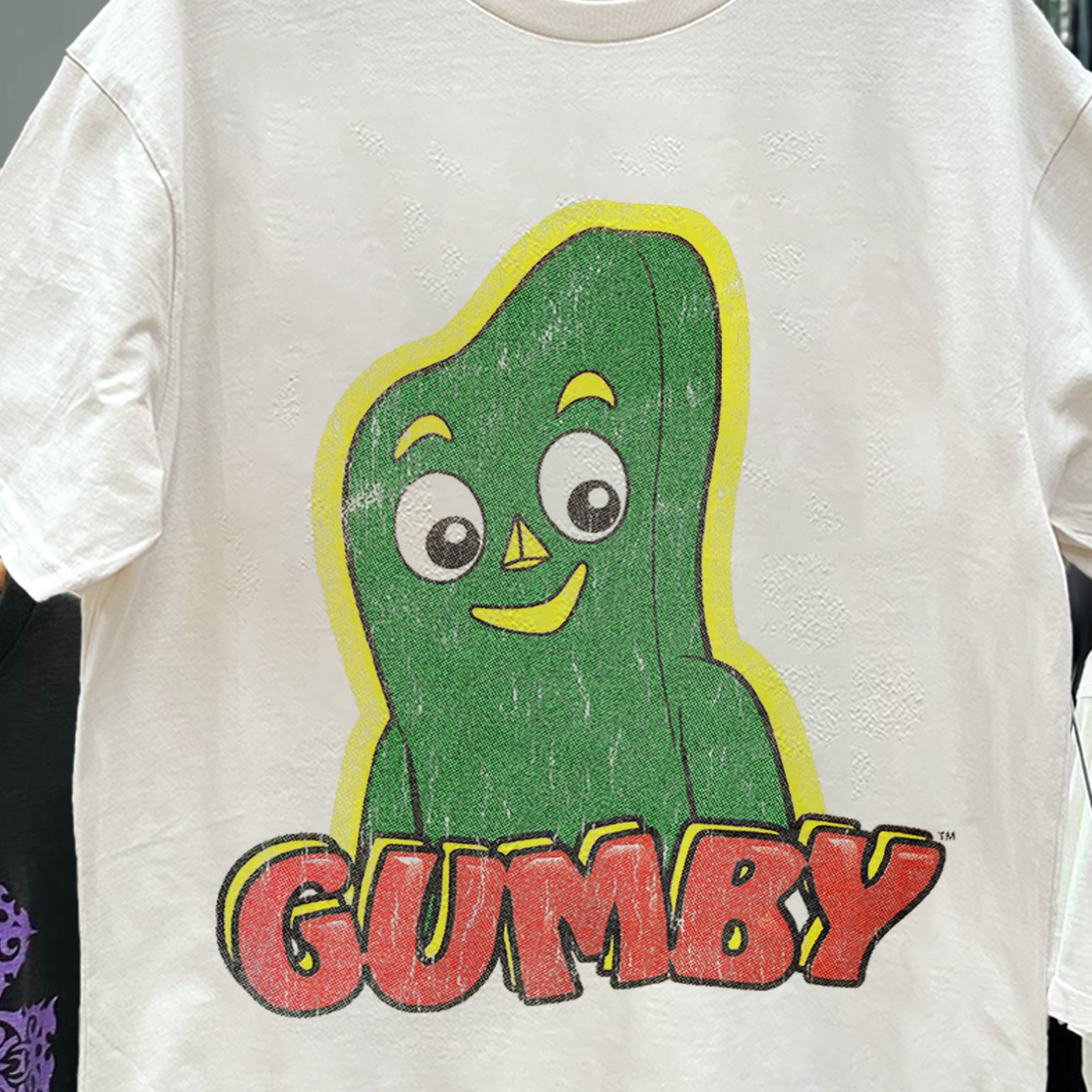GUMBY 95 PROMO VINTAGE WASHED WHITE T-SHIRT