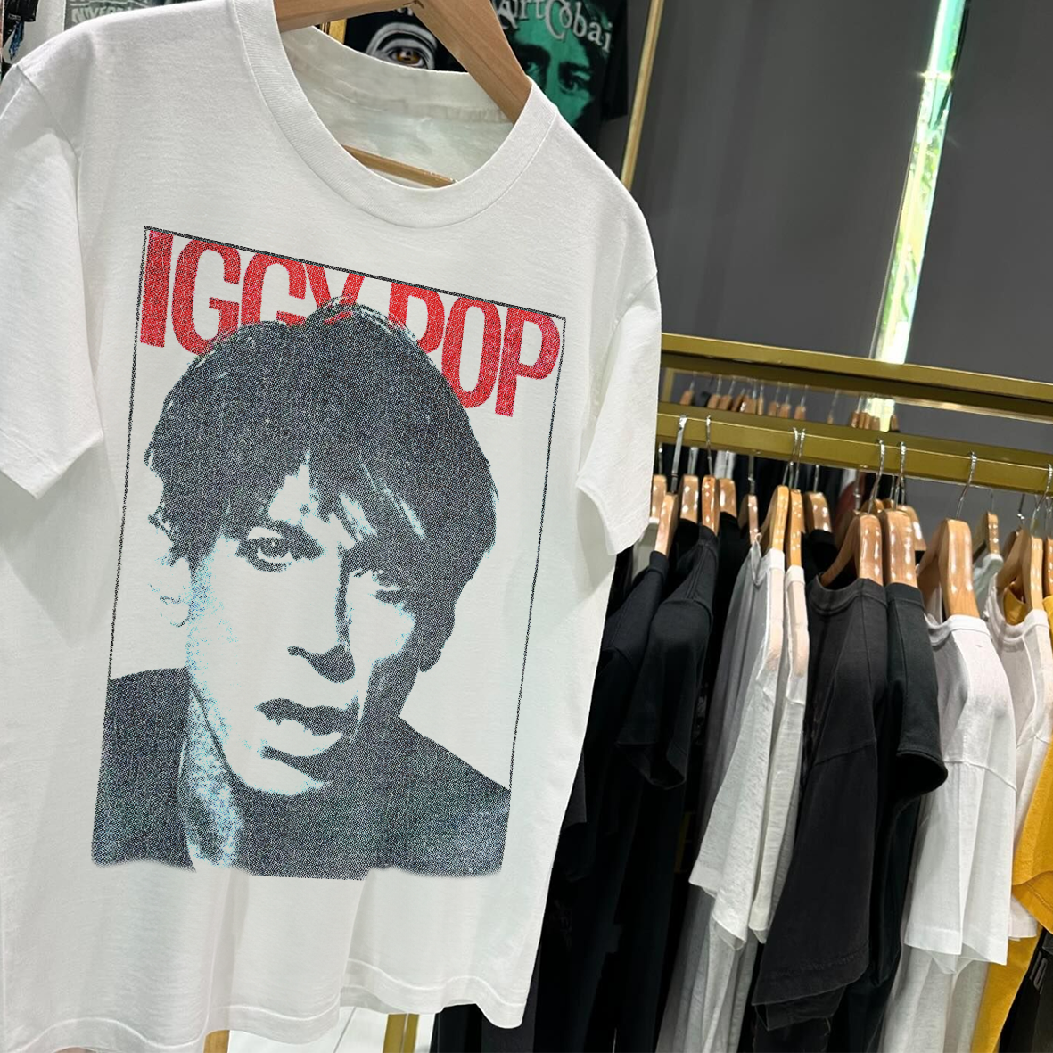 IGGY P0P 80'S VINTAGE WASHED WHITE T-SHIRT