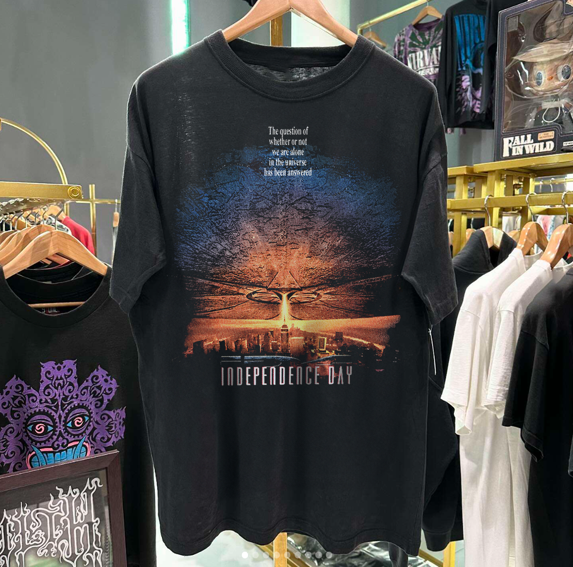 INDEPENDACE DAY 4 VINTAGE WASHED BLACK PROMO T-SHIRT