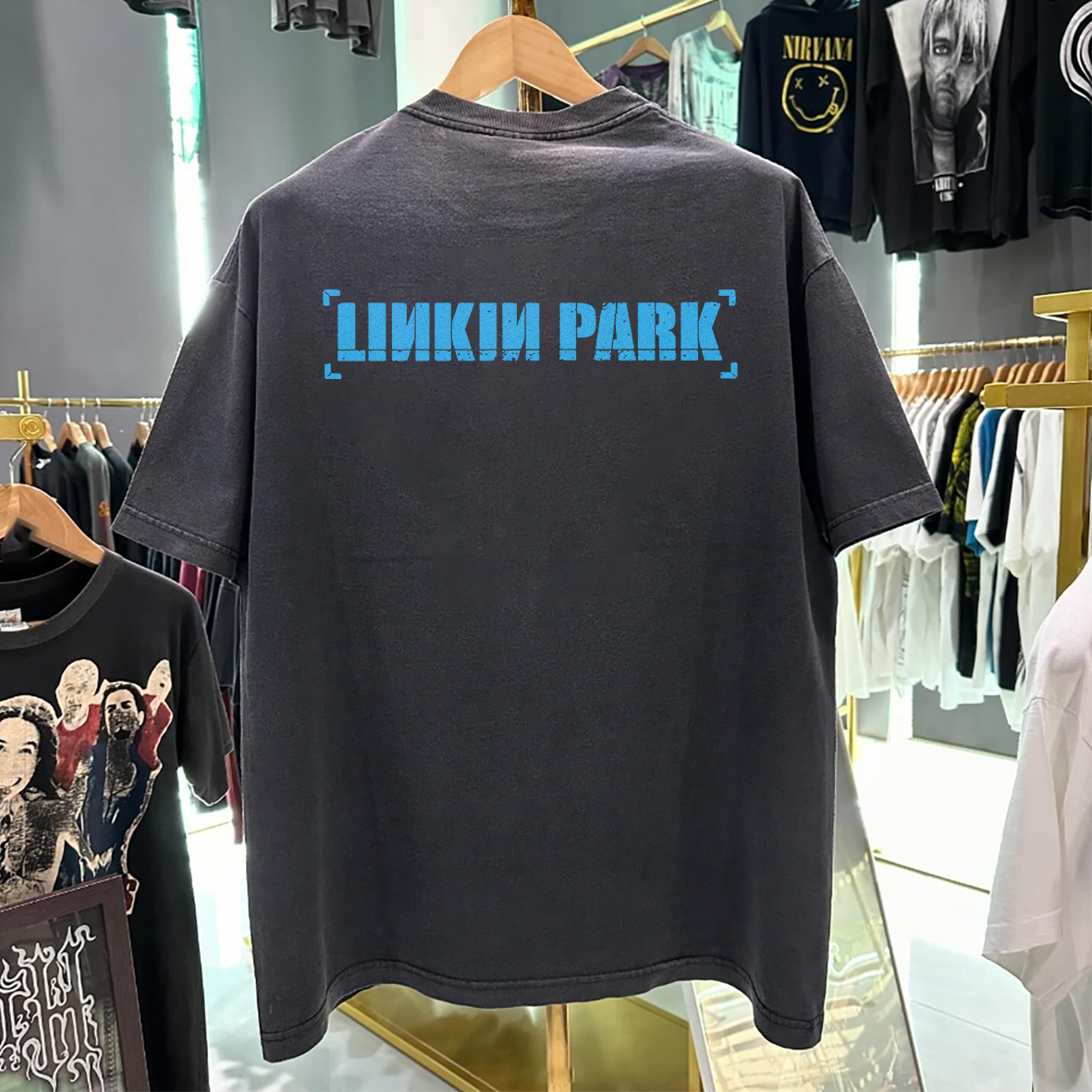 L.1.N.K.I.N. PVRK 90's VINTAGE RAP BLACK T-SHIRT