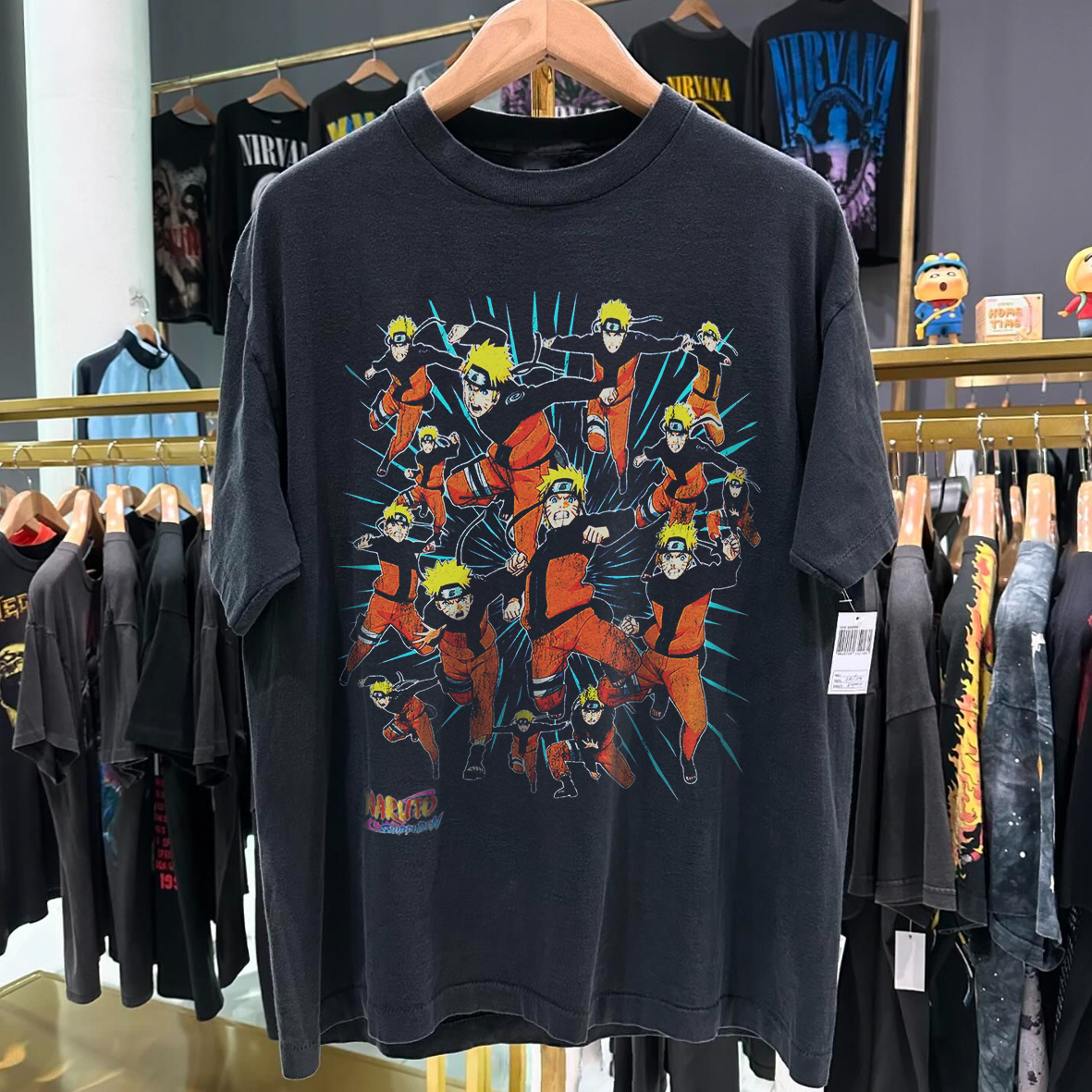 'NINE TAILED FOX' SHIPUDEN BLACK T-SHIRT