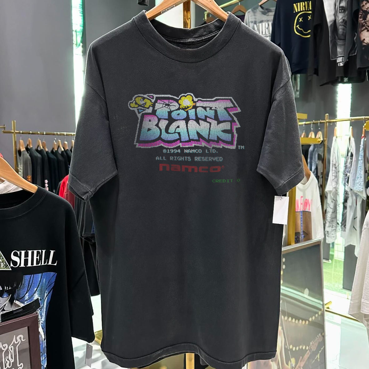 P0INT BLANK '98 VINTAGE WASHED BLACK T-SHIRT