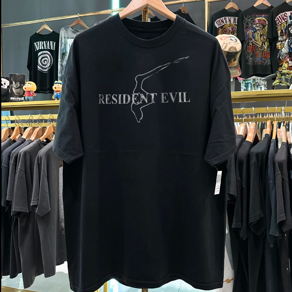 RESIDENT EVIL 5 2009 PROMO VINTAGE WASHED BLACK T-SHIRT