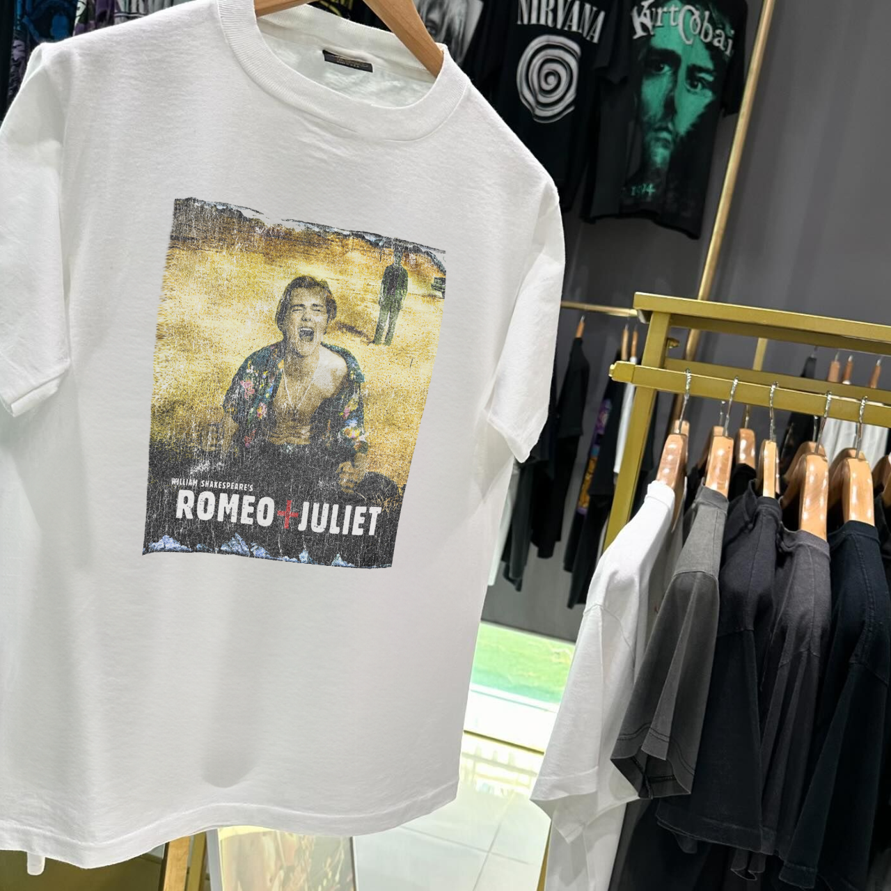 R0ME0 + JUL1ET 1996 PROMO VINTAGE WHITE WASHED T-SHIRT