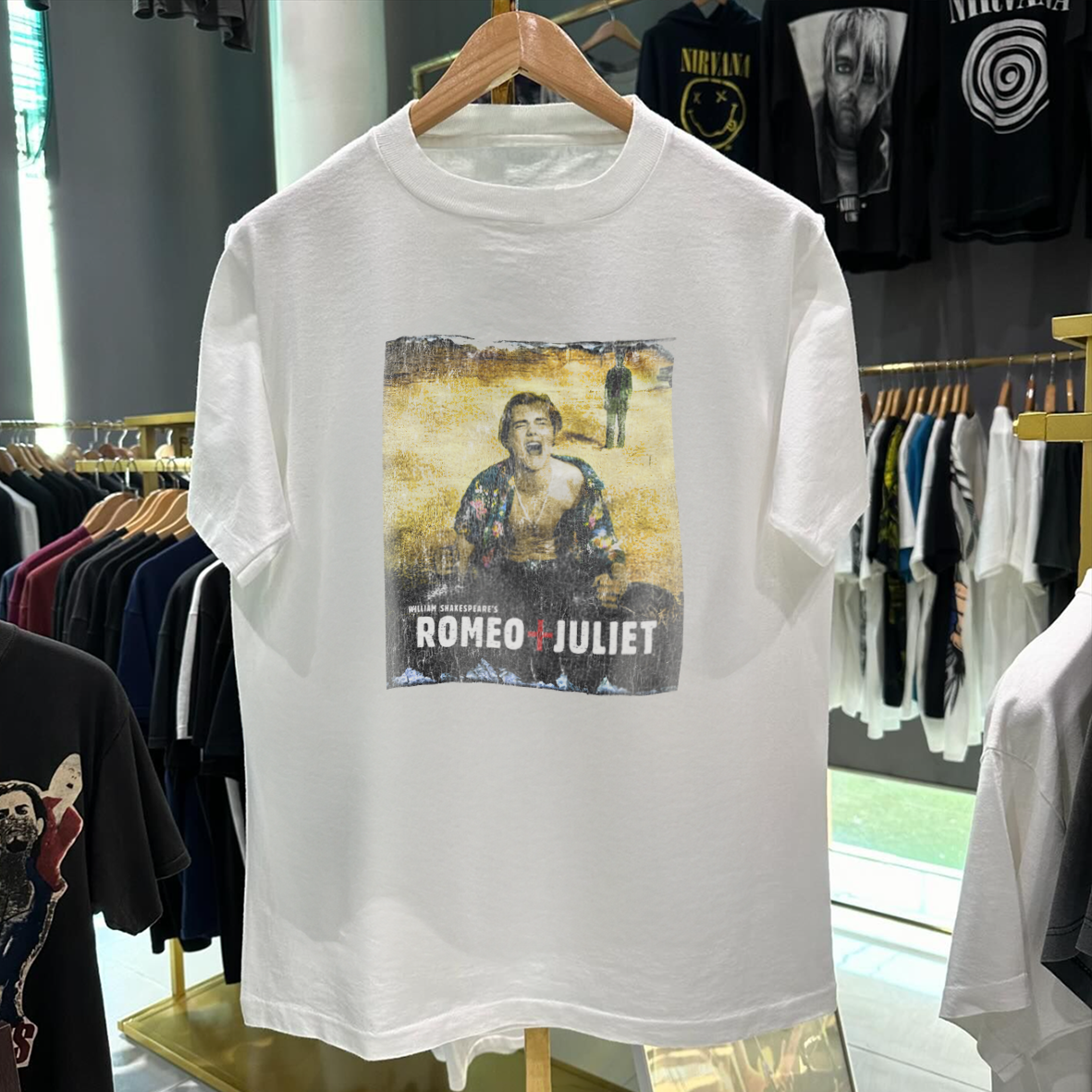 R0ME0 + JUL1ET 1996 PROMO VINTAGE WHITE WASHED T-SHIRT