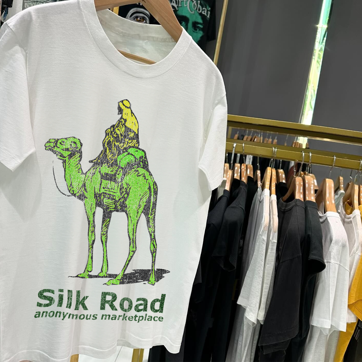 SILK R0AD PROMO VINTAGE WASHED WHITE TSHIRT