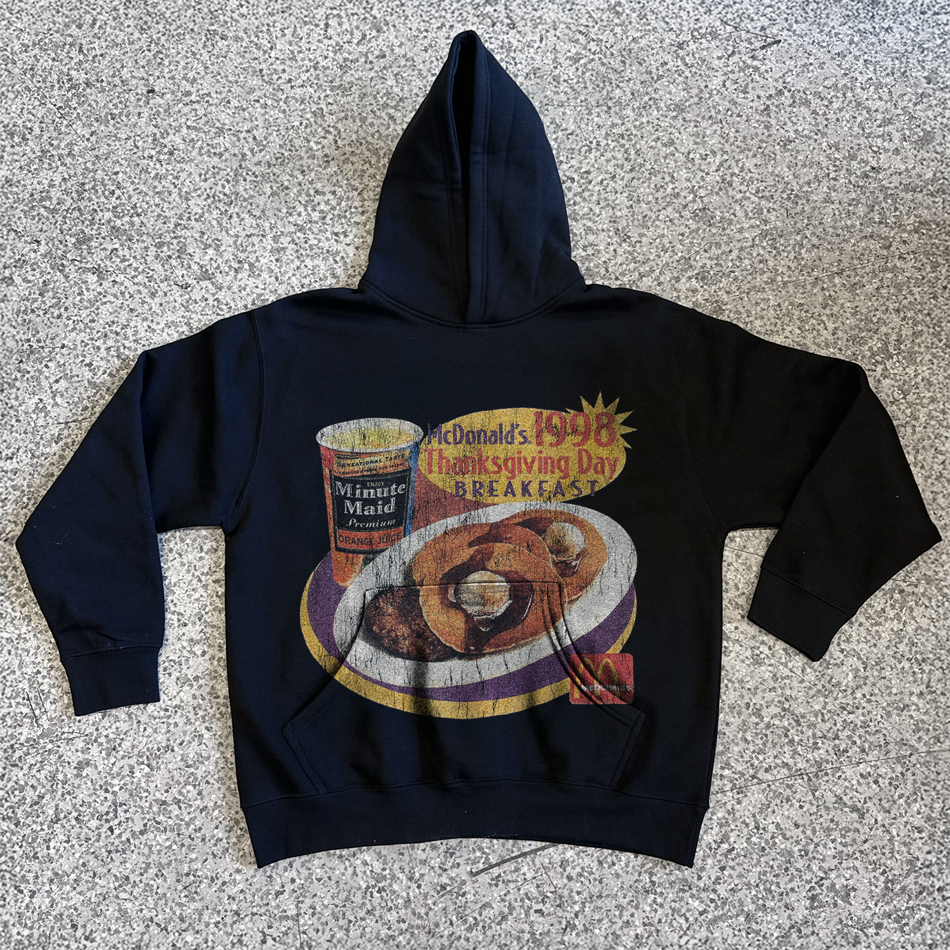 '98 THANKSGIVING JUMBO BLACK HOODIE
