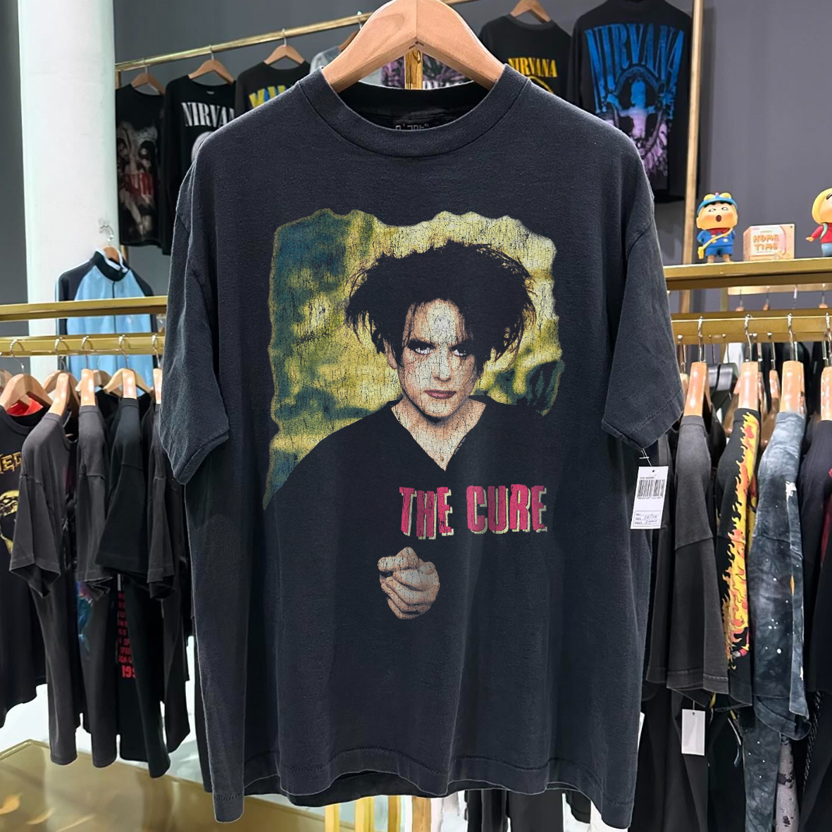 TH3 CUR3 'REMEMBER TREASURE' VINTAGE WASHED BLACK T-SHIRT