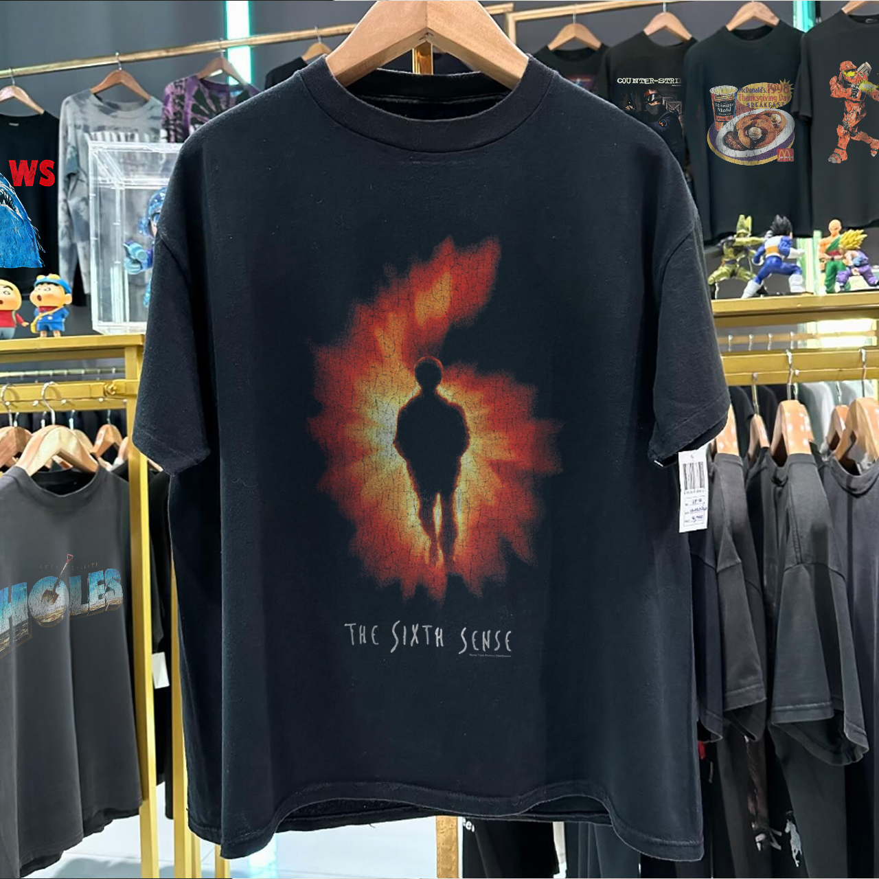 THE SIXTH SENSE 1999 PROMO VINTAGE WASHED BLACK T-SHIRT