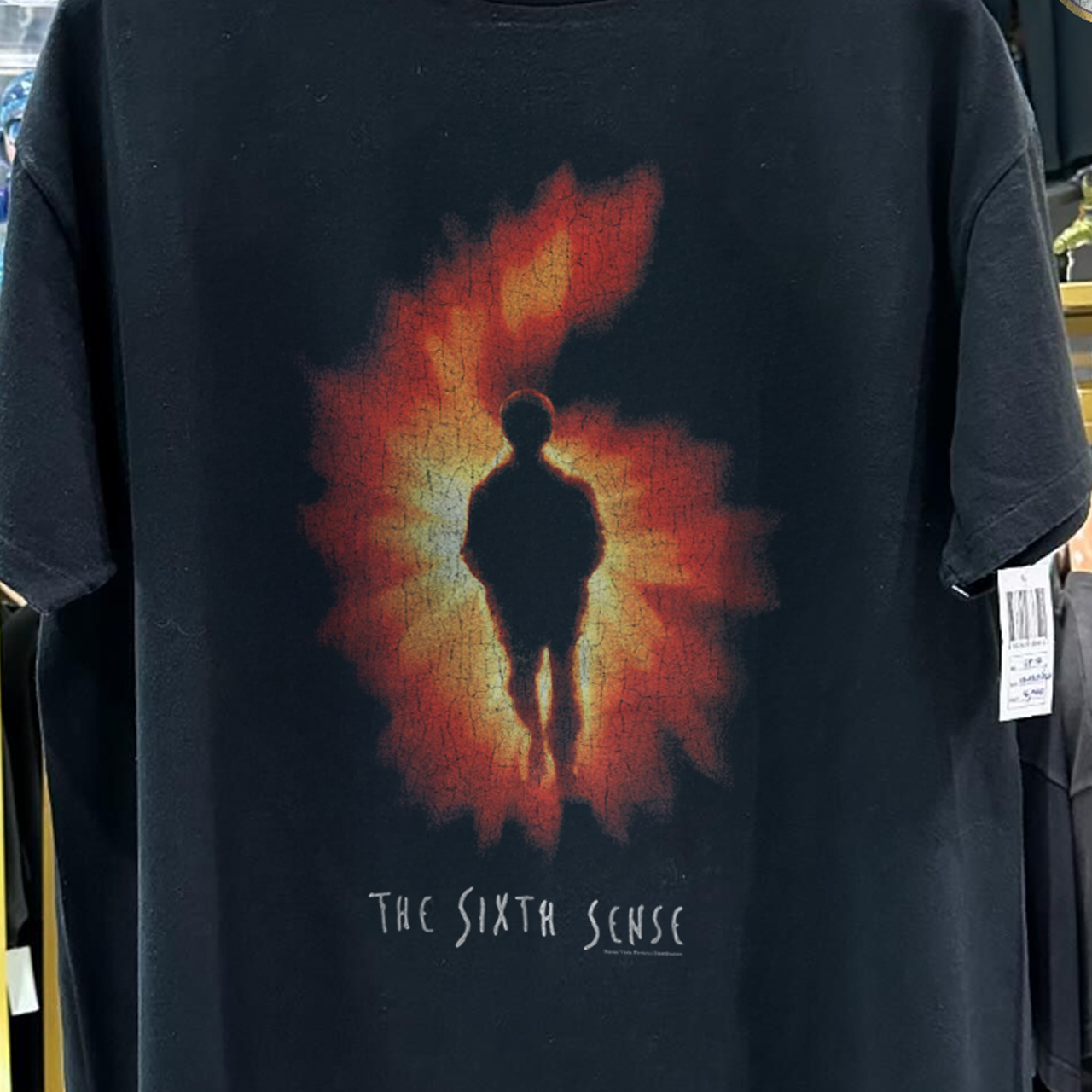 THE SIXTH SENSE 1999 PROMO VINTAGE WASHED BLACK T-SHIRT