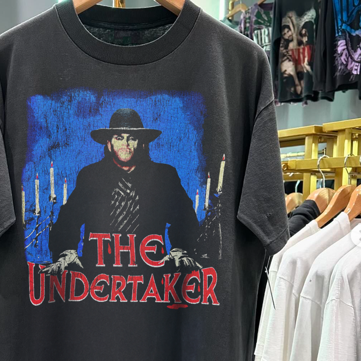 THE UND3RTAK3R VINTAGE RARE WASHED BLACK T-SHIRT