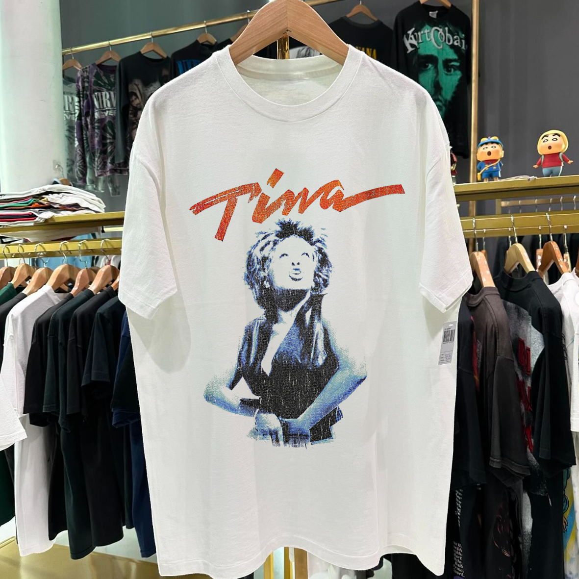 '89 SIMPLY THE BEST- TINA VINTAGE WASHED WHITE T-SHIRT