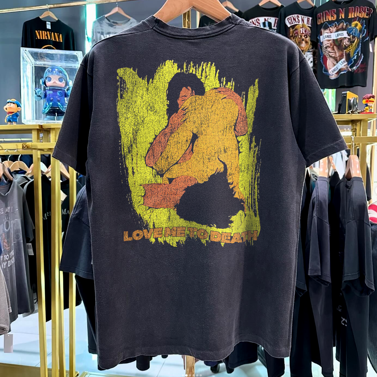 '96 TYPE O NEGATIVE LOVE ME TO DEATH RARE WASHED BLACK T-SHIRT