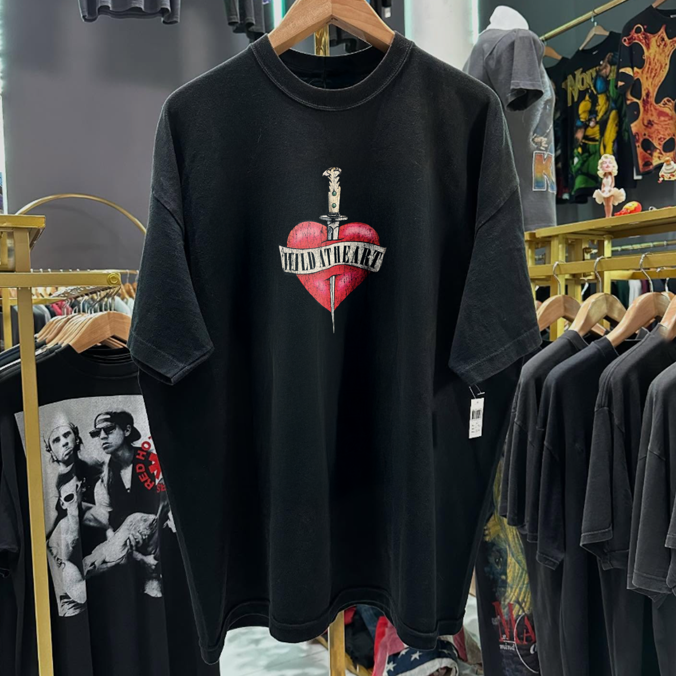 1990 WILD AT HEART 'DAVID LYNCH' RARE WASHED BLACK T-SHIRT