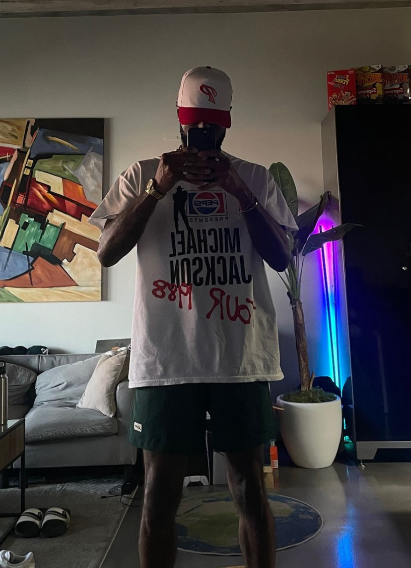 MICHAEL JACKSON 1988 TOUR WASHED WHITE TSHIRT