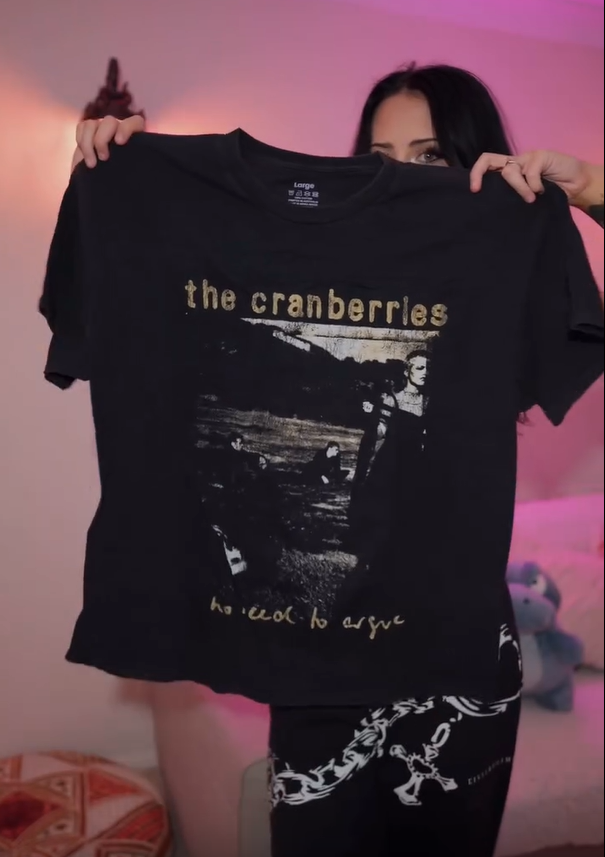 The Cranberries - No Need To Argue 1995 World Tour - Black Washed T -Shirt
