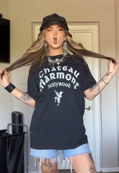 90s Chateau Marmont 'Hollywood' Rare Washed Black T-Shirt