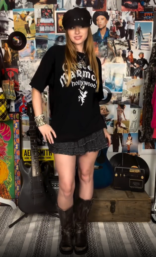 90s Chateau Marmont 'Hollywood' Rare Washed Black T-Shirt
