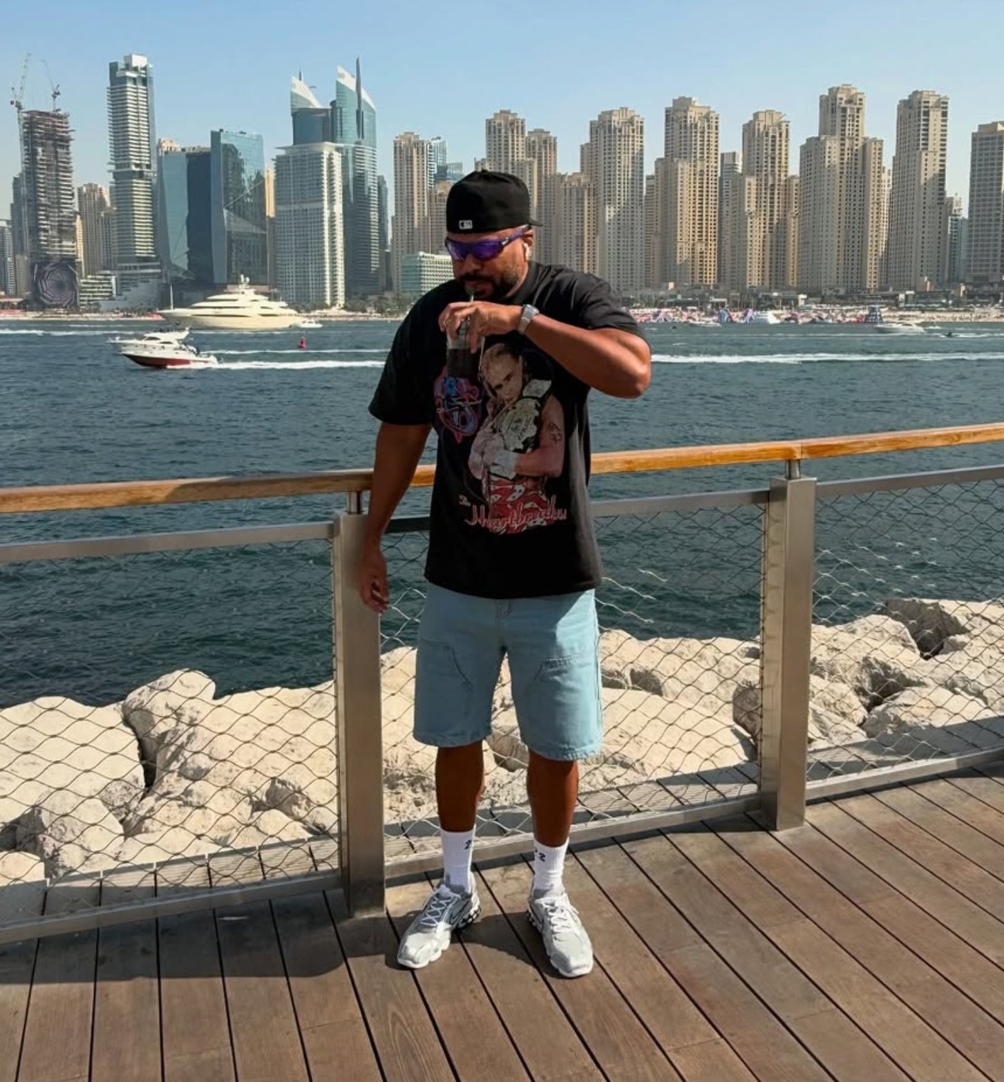 HBK WRESTLEMANIA XII - 1996 VINTAGE WASHED BLACK T-SHIRT