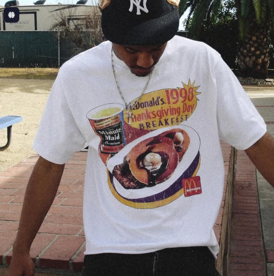 '98 THANKSGIVING BREAKFAST PROMO WHITE VINTAGE WASHED T-SHIRT