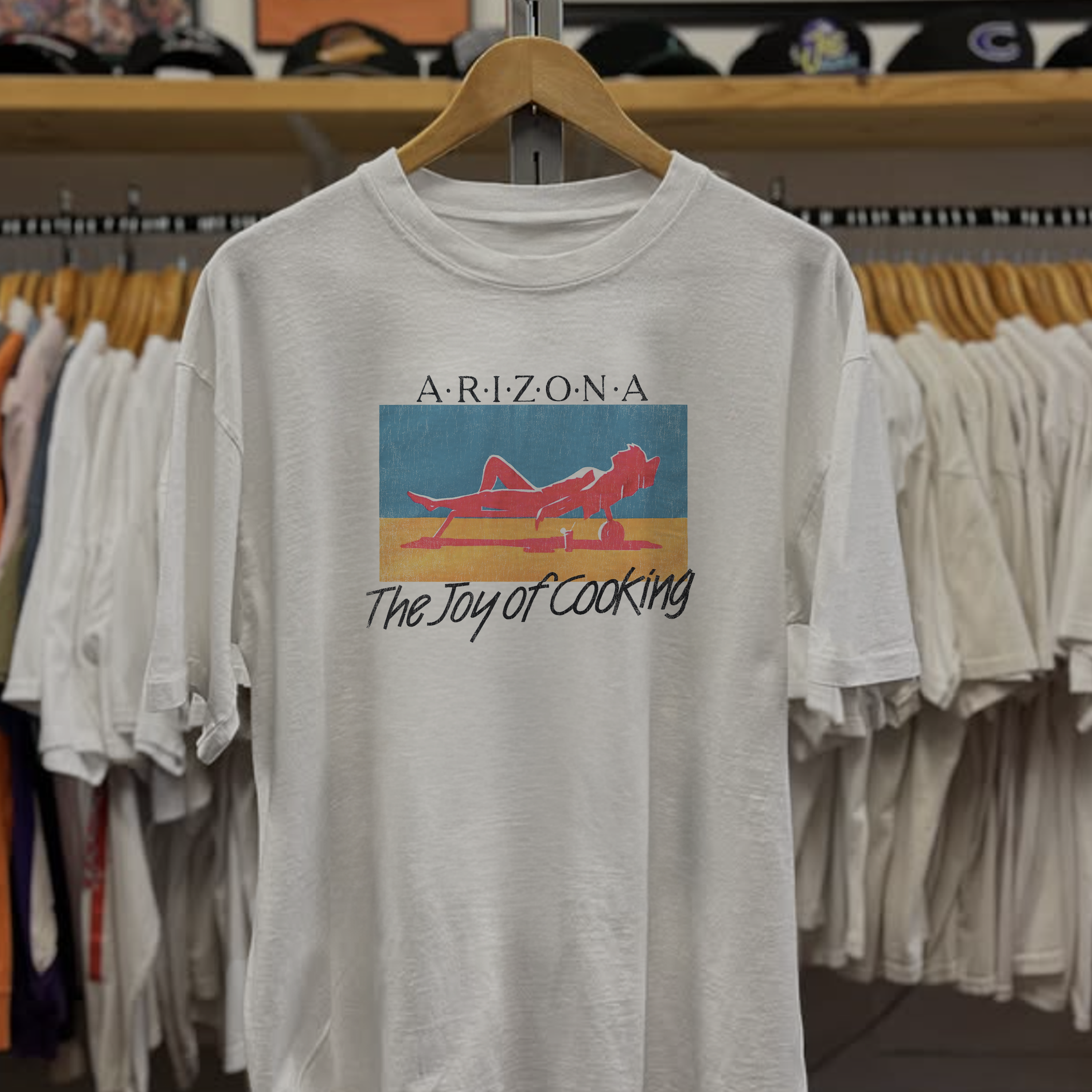 Rare Arizona The Joy Of Cooking Washed White Tee