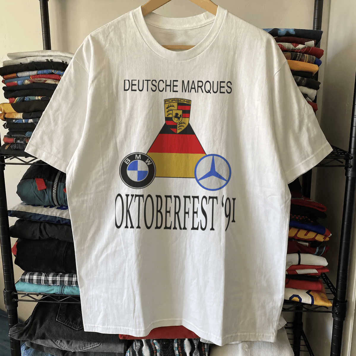 OKTOBERFEST 91 Vintage Washed White T-Shirt