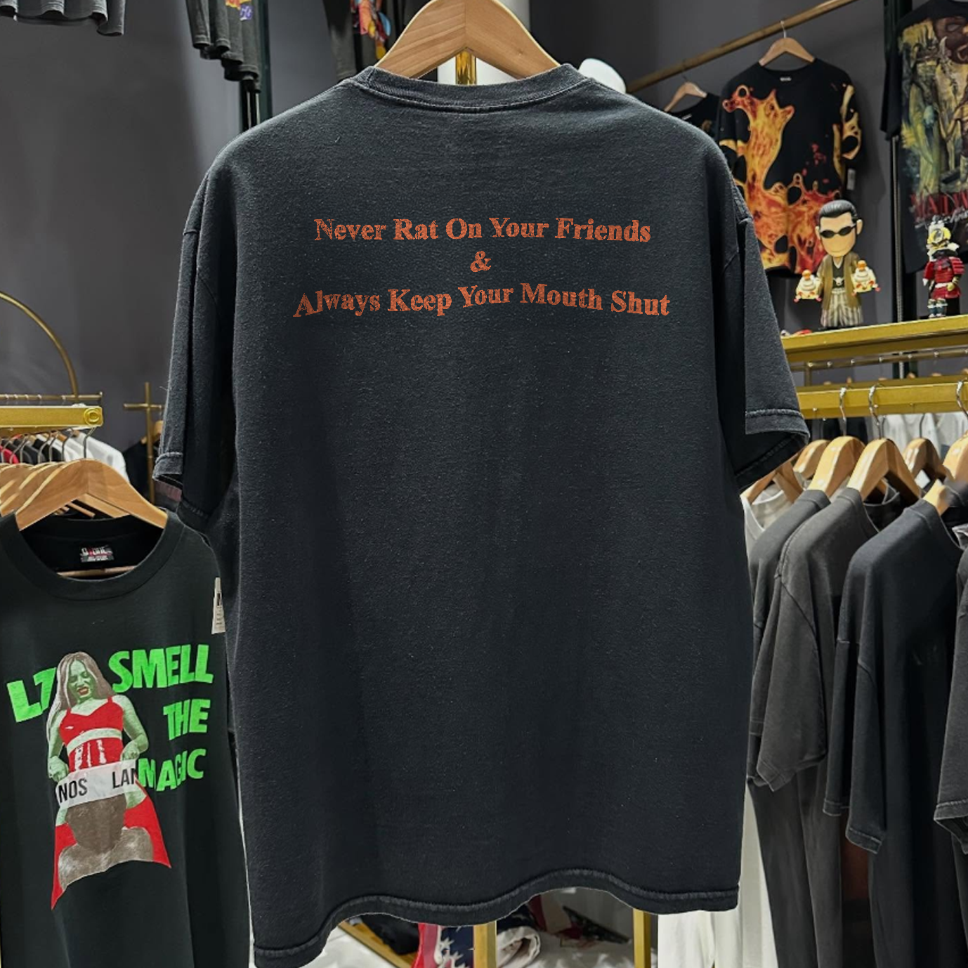 90s GOODFELLAS PROMO RARE WASHED BLACK T-SHIRT