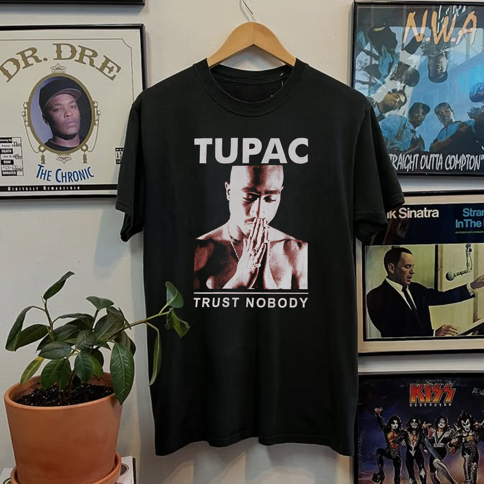 Rare Tupac Trust Nobody Washed Black Tee
