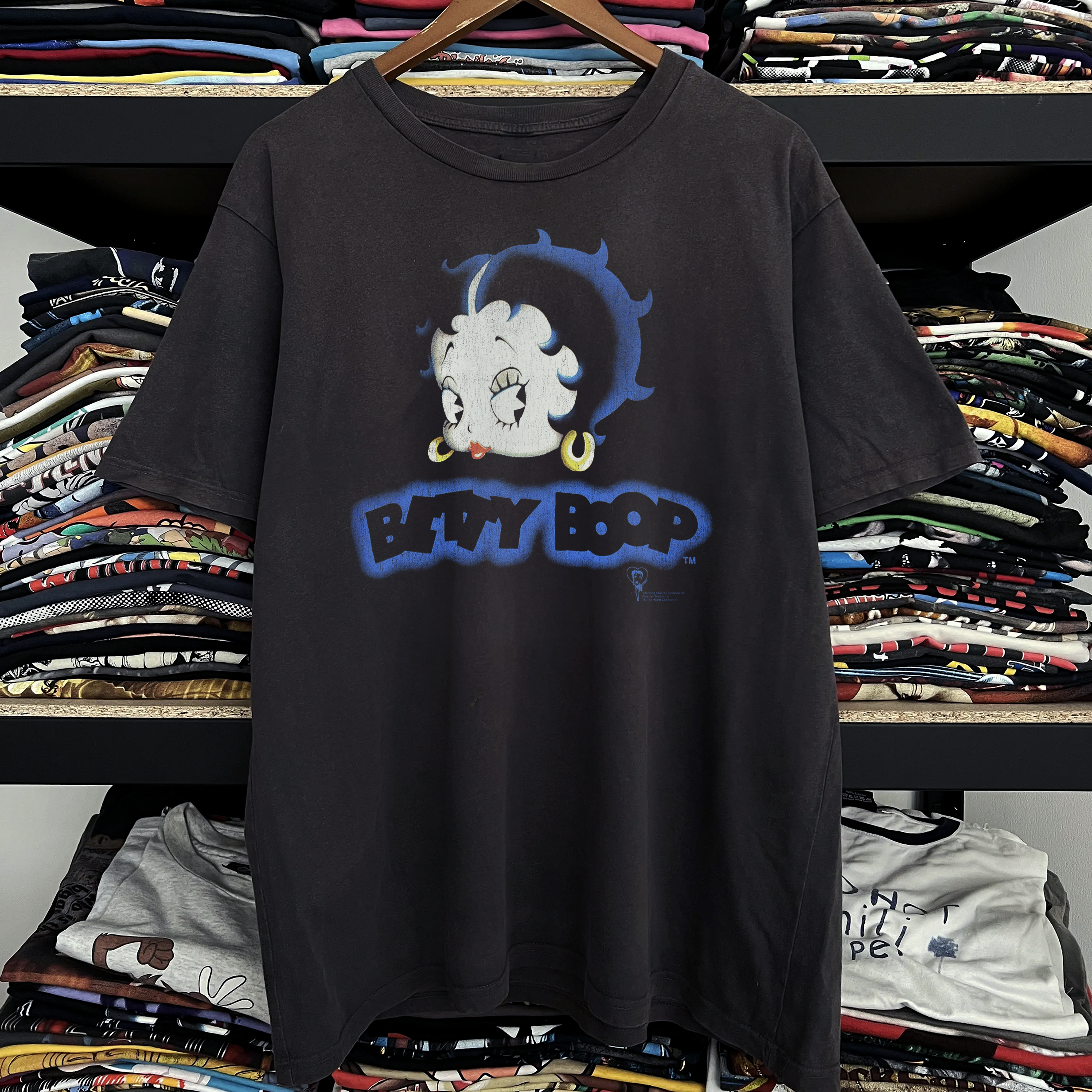 1997 Betty Boop Washed Black Tee