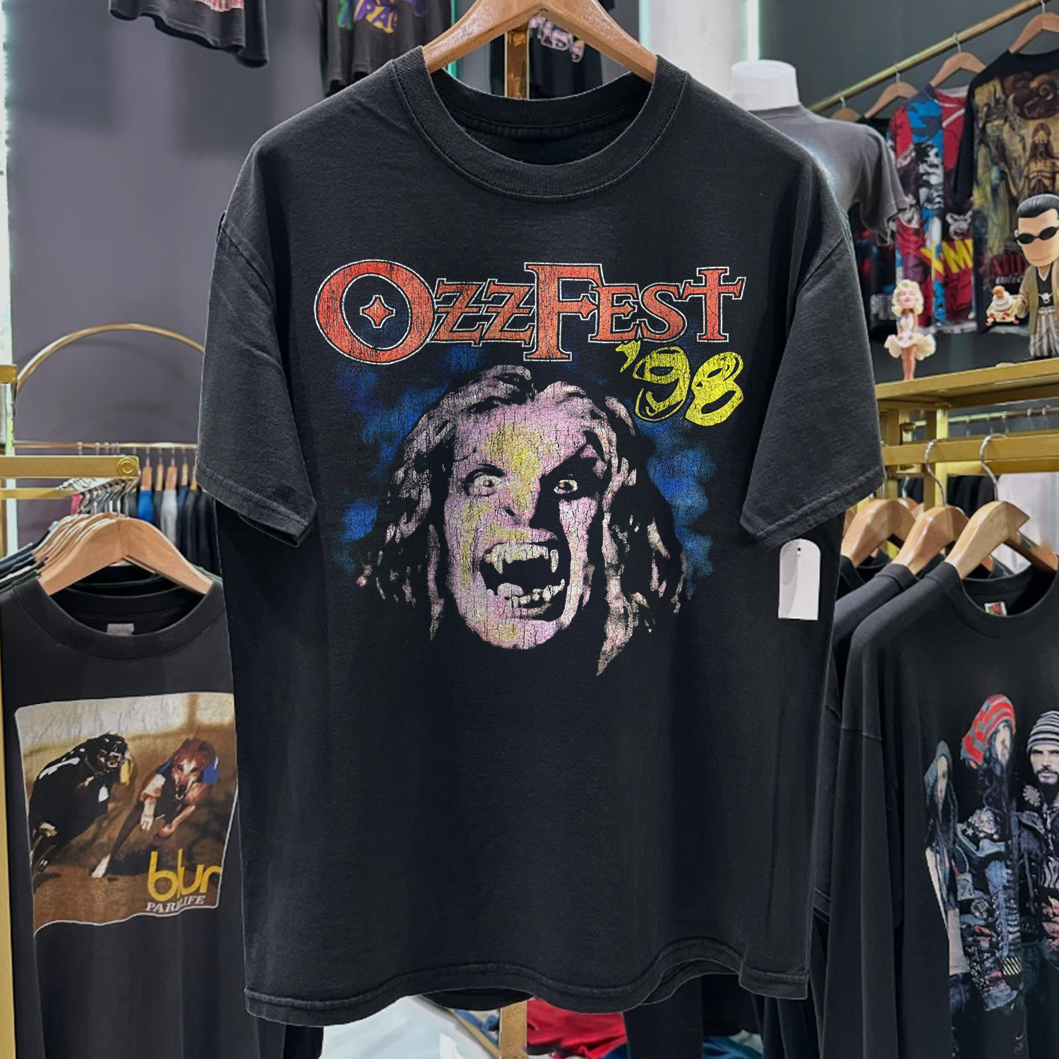 OZZFEST '98 RARE WASHED BLACK T-SHIRT