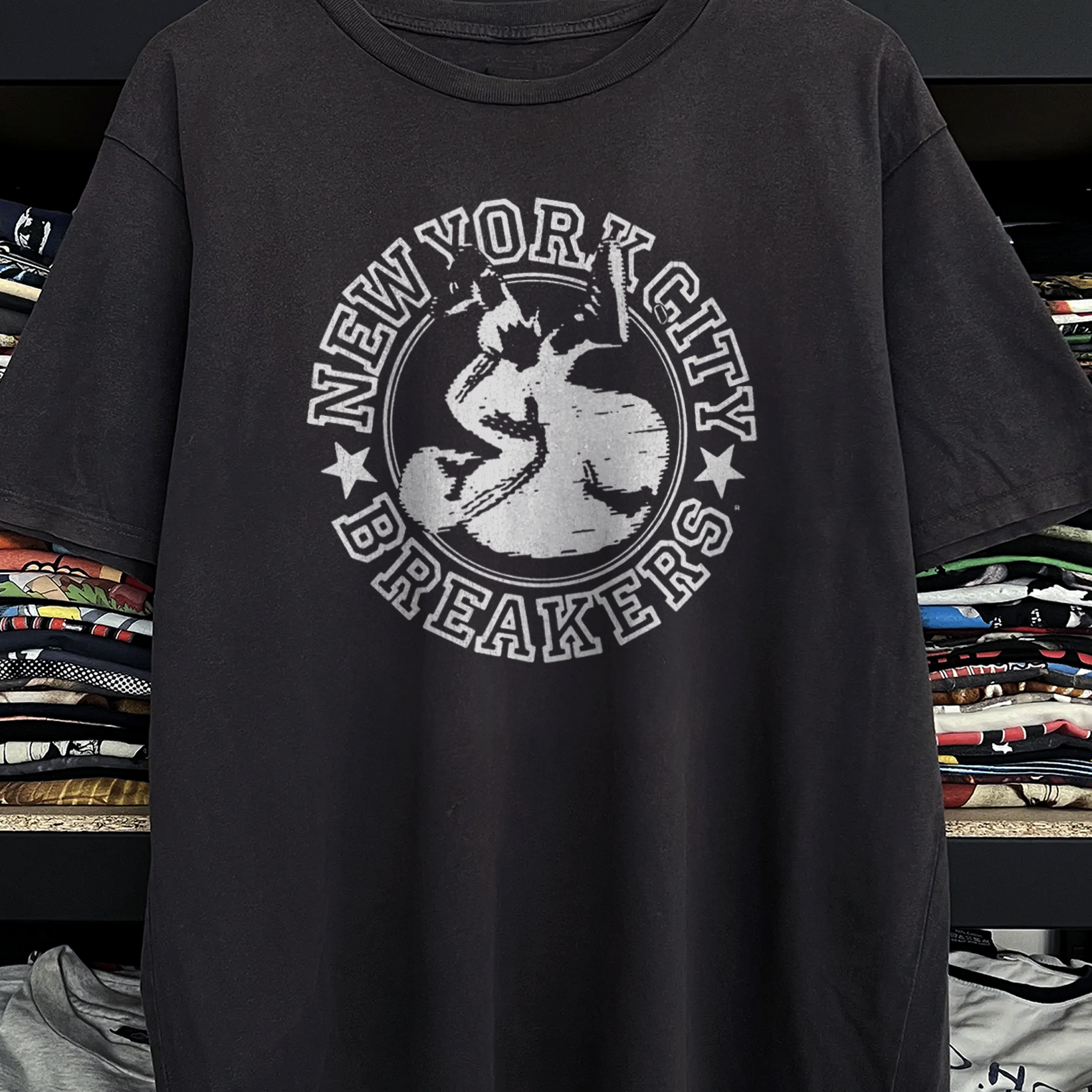 Rare NY Breakers Washed Black Tee