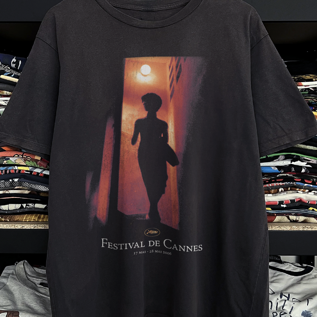 2006 Festival De Cannes Washed Black Tee