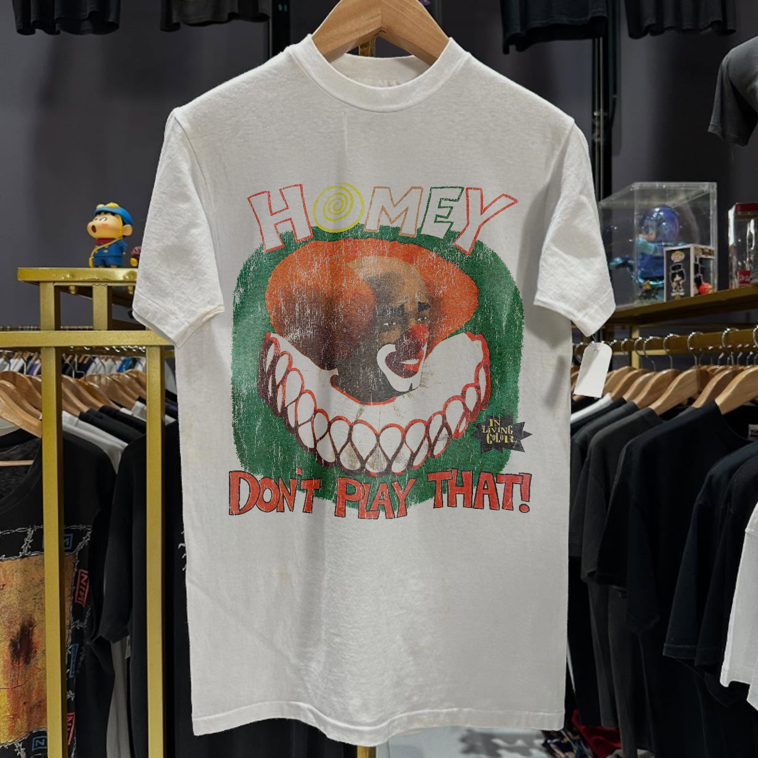 90's HOMEY DON’T PLAY THAT! RARE WASHED WHITE T-SHIRT