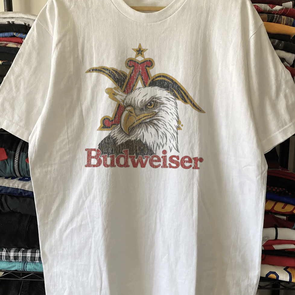 Budweiser Eagle Vintage Washed White T-Shirt