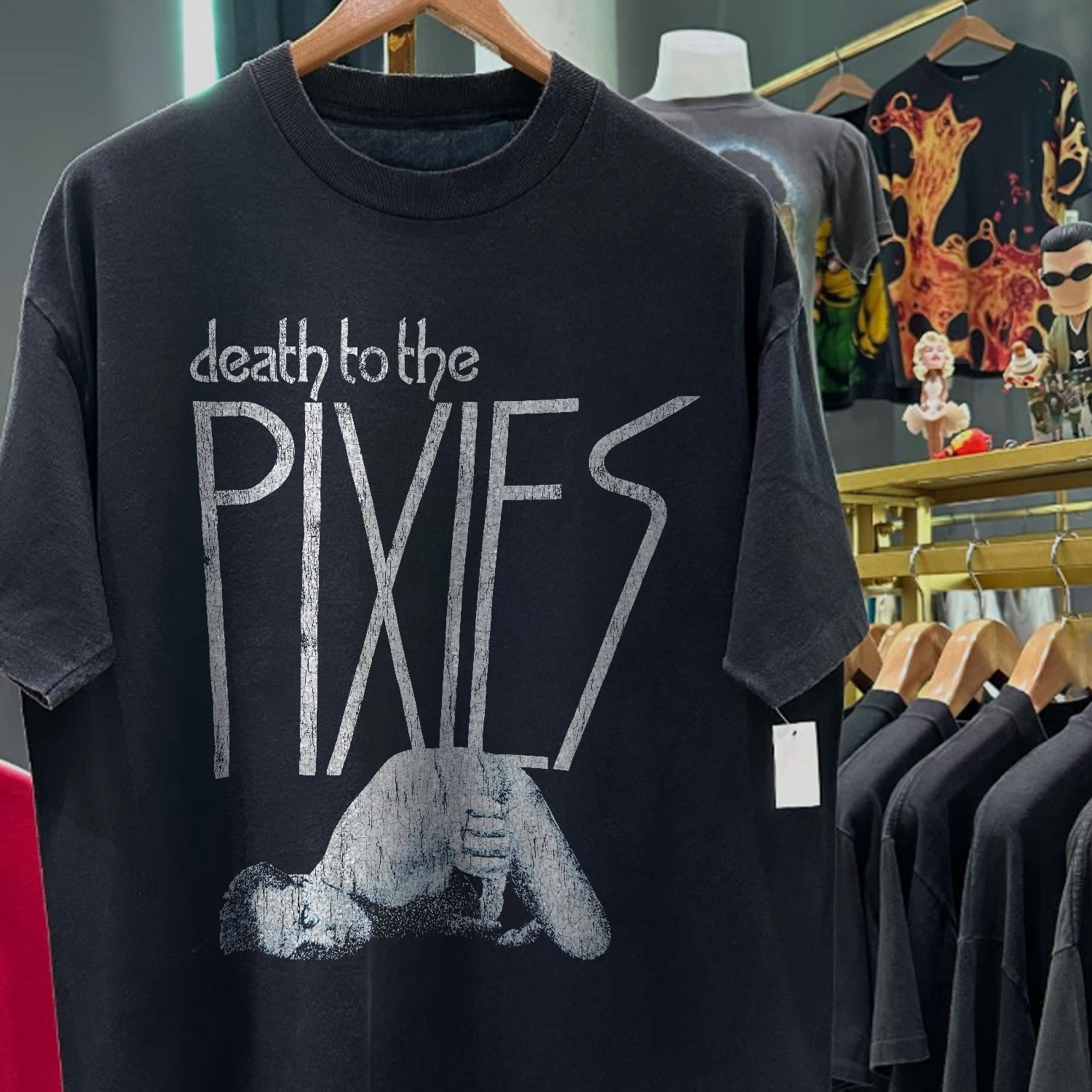1997 DEATH TO THE PIXIES RARE WASHED BLACK T-SHIRT