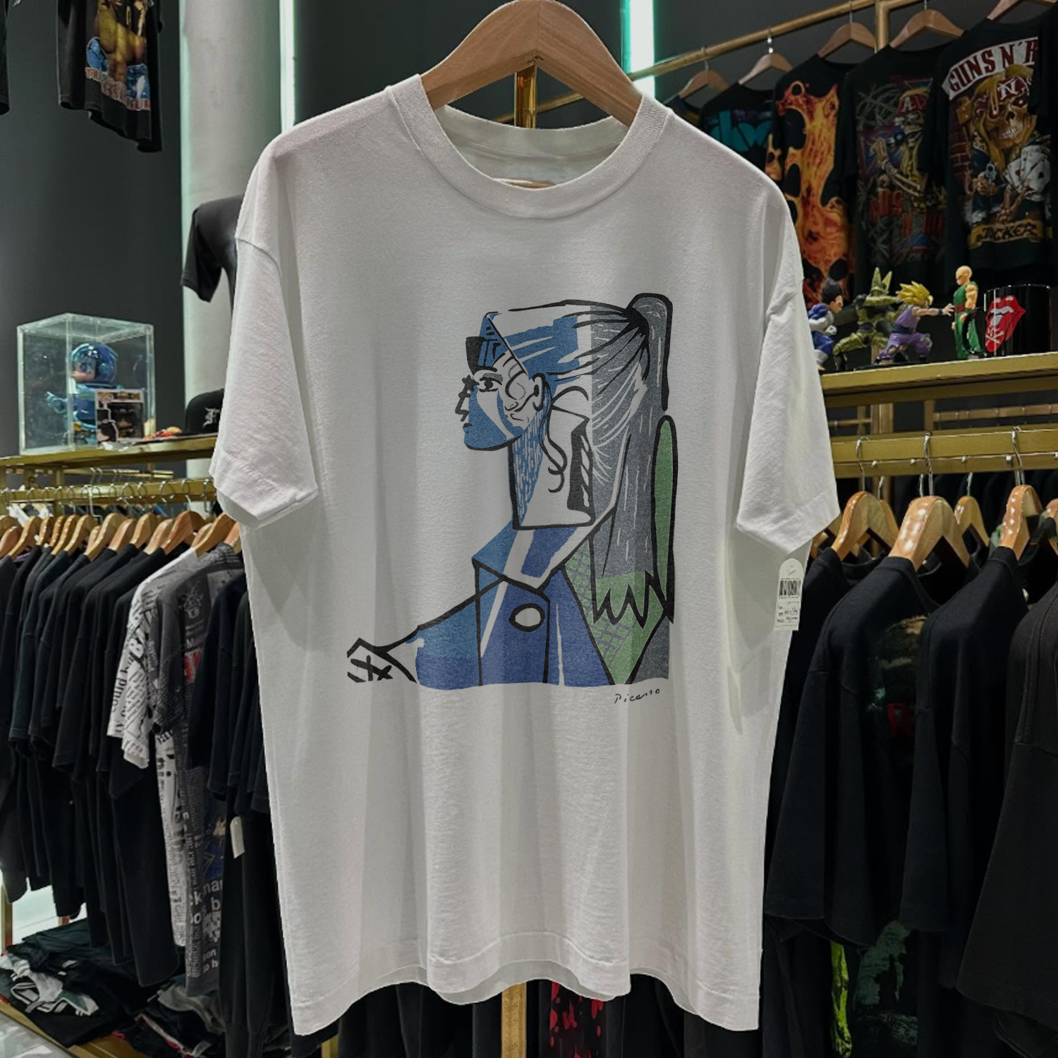 SYLVETTE BY PICASSO RARE WASHED WHITE T-SHIRT