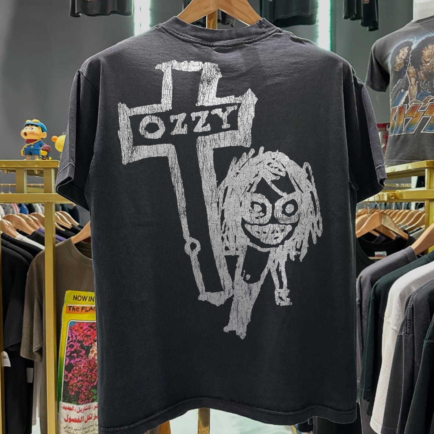 1995 OZZMOSIS 'OZZY OSBOURNE' RARE WASHED BLACK T-SHIRT