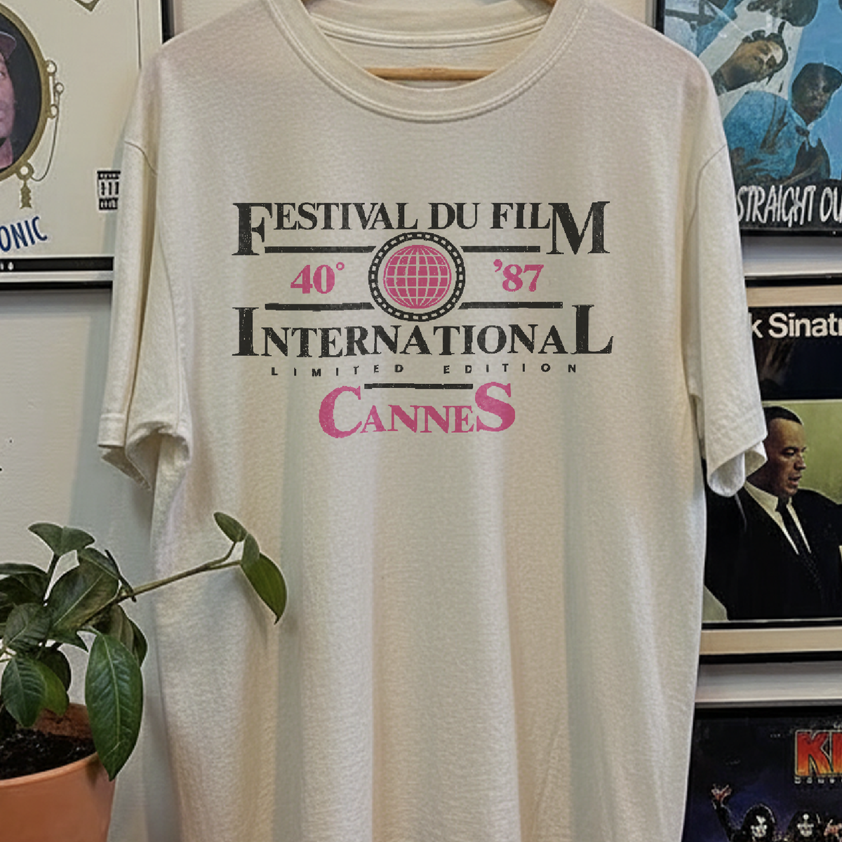 87 Cannes Film Festival Washed White Tee