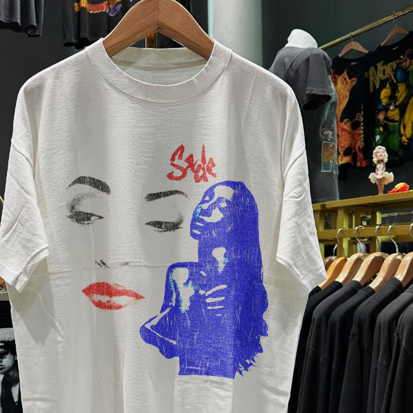 90s SADE ULTRA RARE WASHED WHITE T-SHIRT