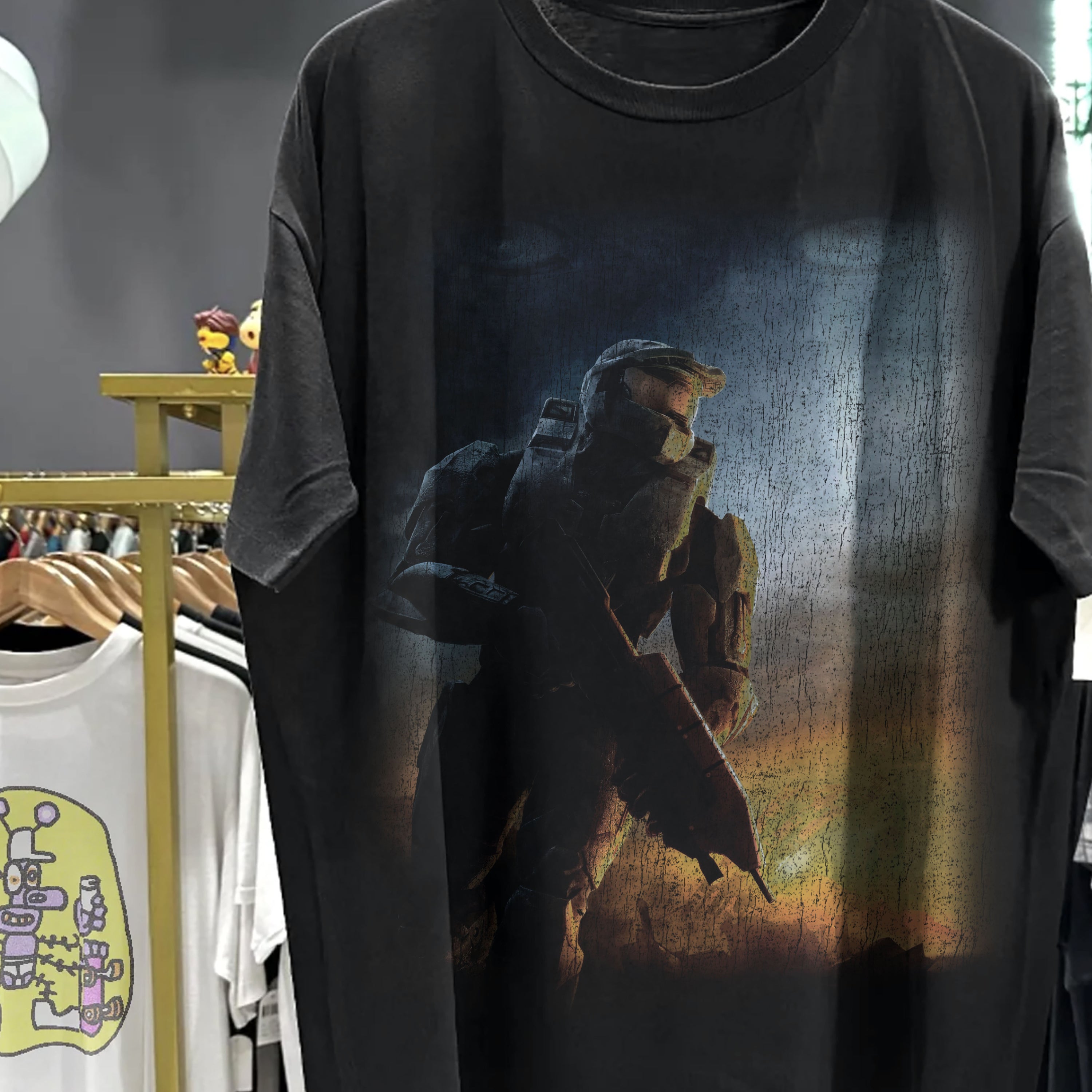 2007 Y2K HAL0 3 PROMO WASHED BLACK TEE