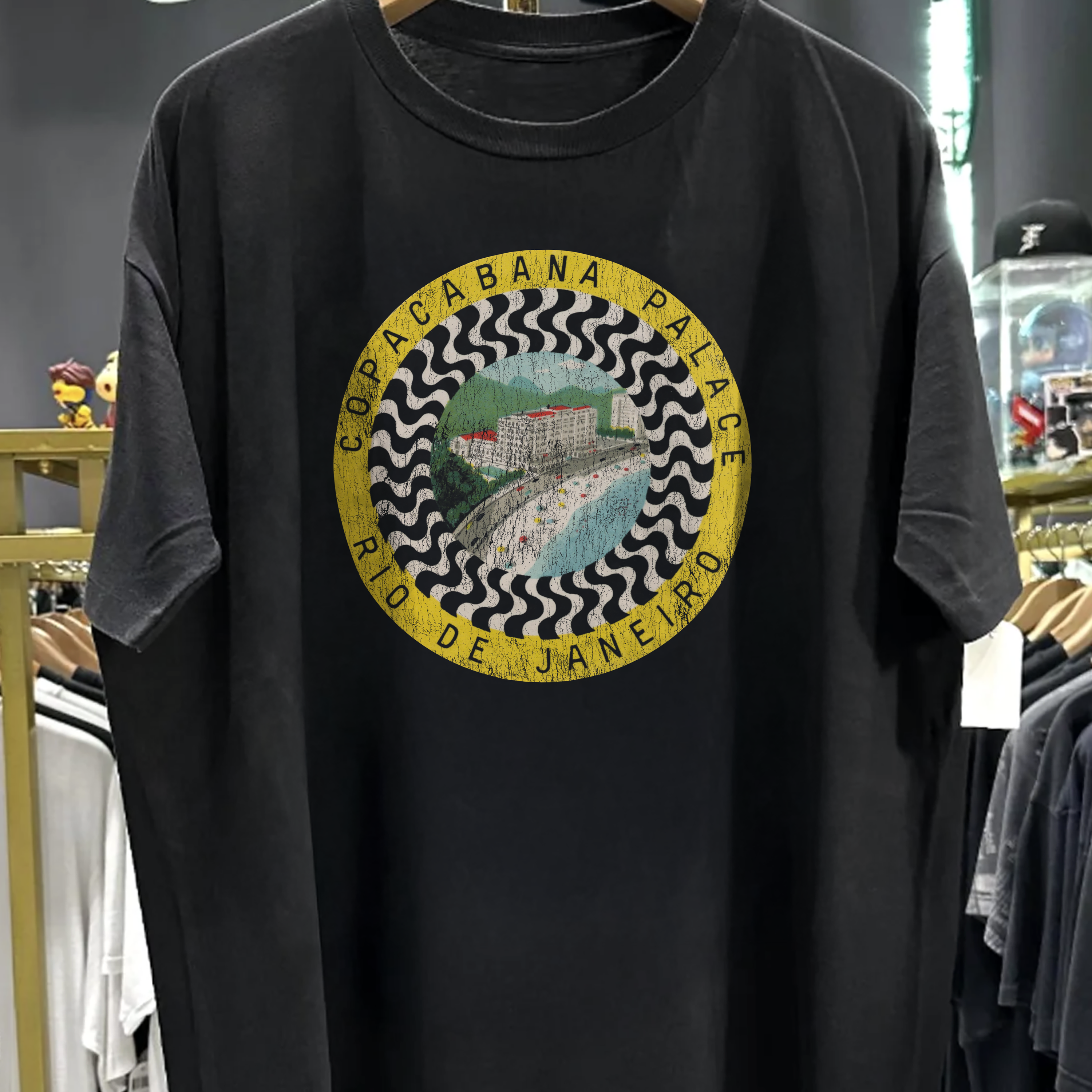 COPACABANA PALACE WASHED BLACK TEE