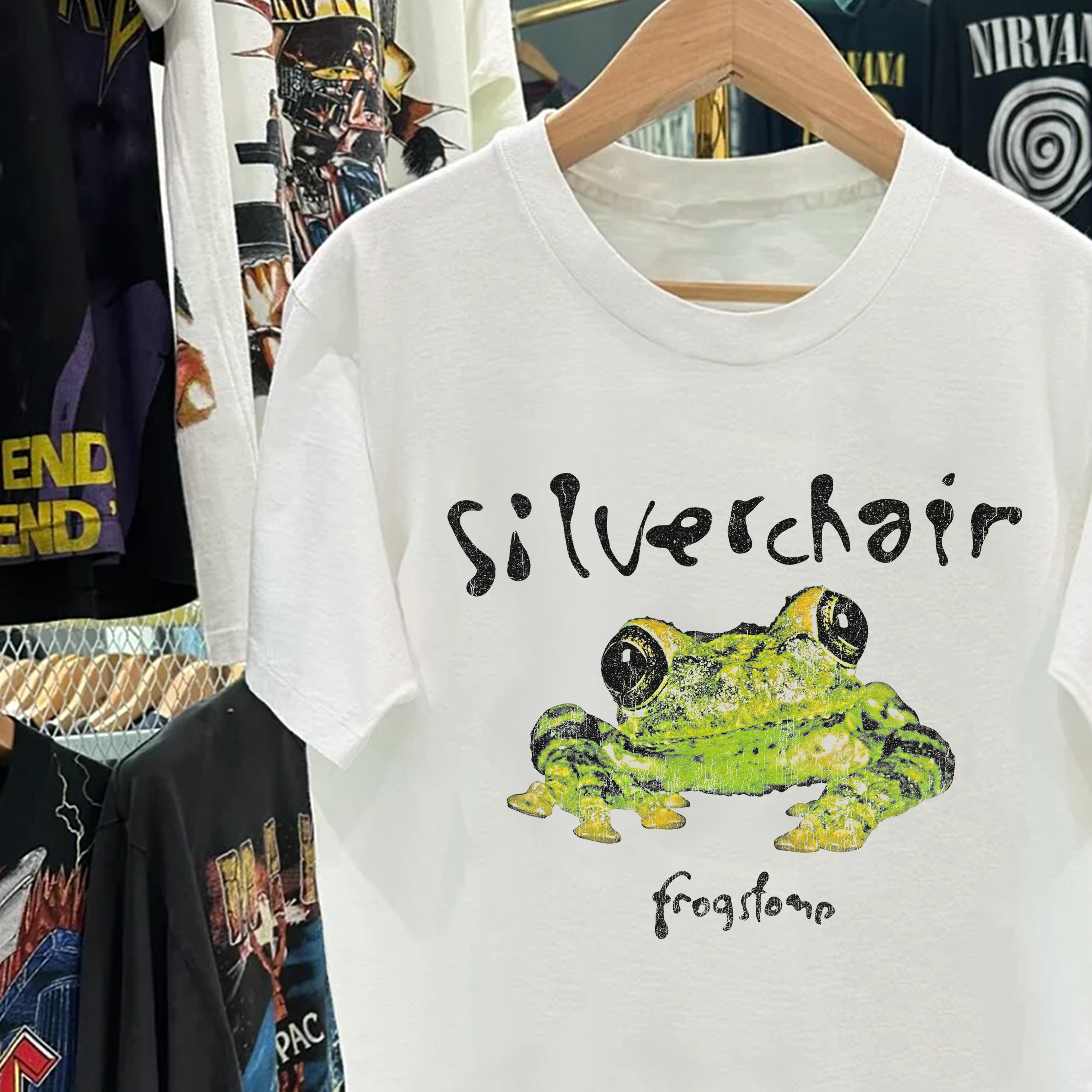 SILVERCHAIR WASHED WHITE TEE