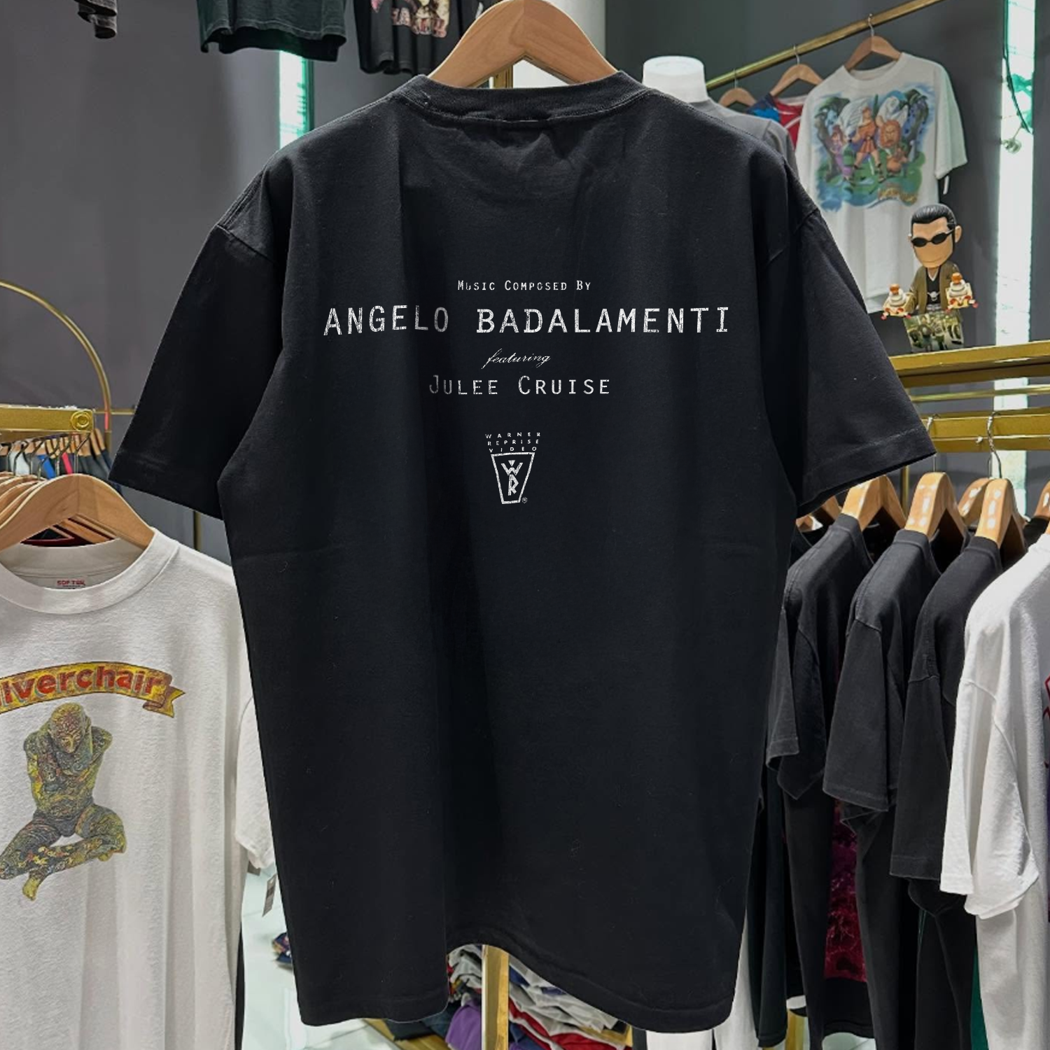 1990 INDUSTRIAL SYMPHONY NO. 1 'DAVID LYNCH' RARE WASHED BLACK T-SHIRT