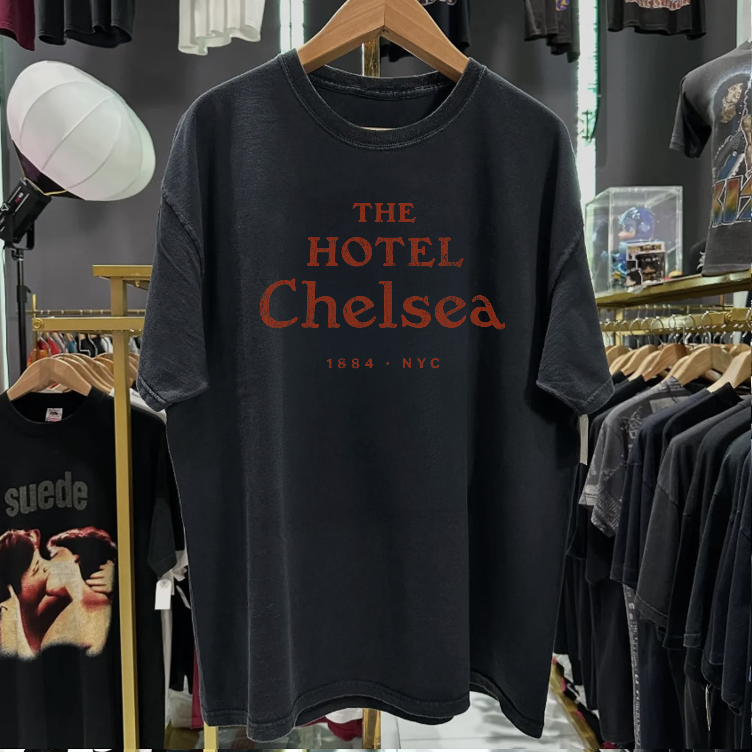 RARE THE HOTEL CHELSEA WASHED BLACK TEE