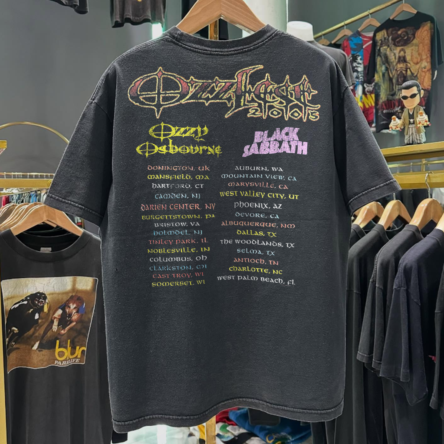 1995 OZZFEST RARE WASHED BLACK T-SHIRT