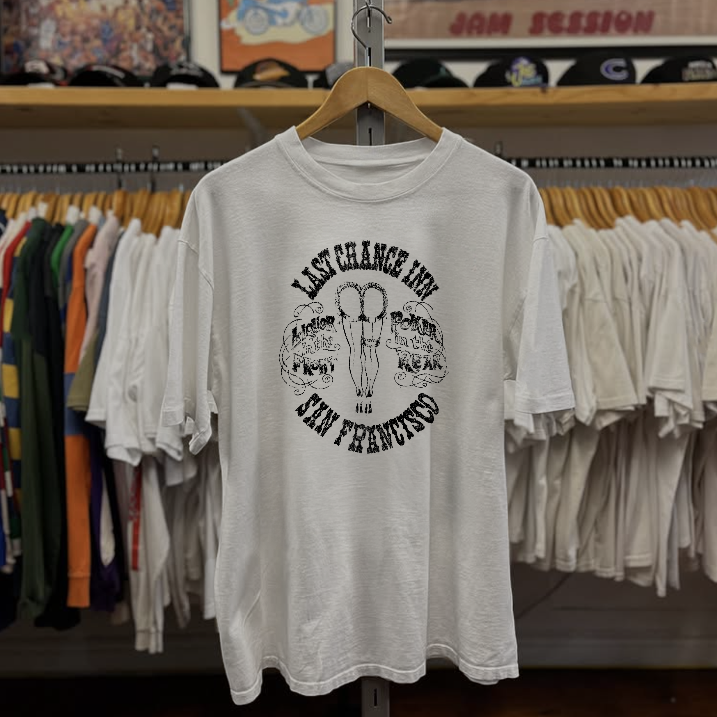 Rare Last Chance Inn Washed White Tee