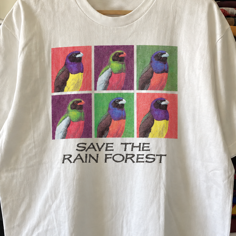 Rainforest Colour Study Washed White Tee